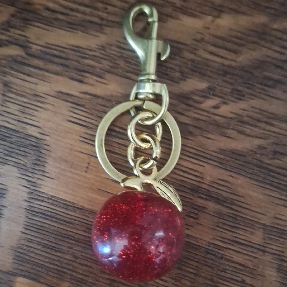 Sparkle Red Apple Handbag Charm/keychain/Backpack Charm